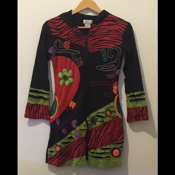 Long Patchwork Hoodie